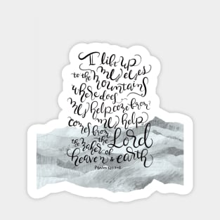 My help comes from the Lord - Psalm 121:1-2 Sticker